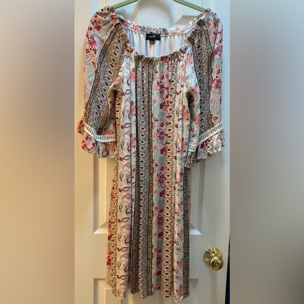 Boho Flowy 3/4 sleeve Dress Swing A line dress